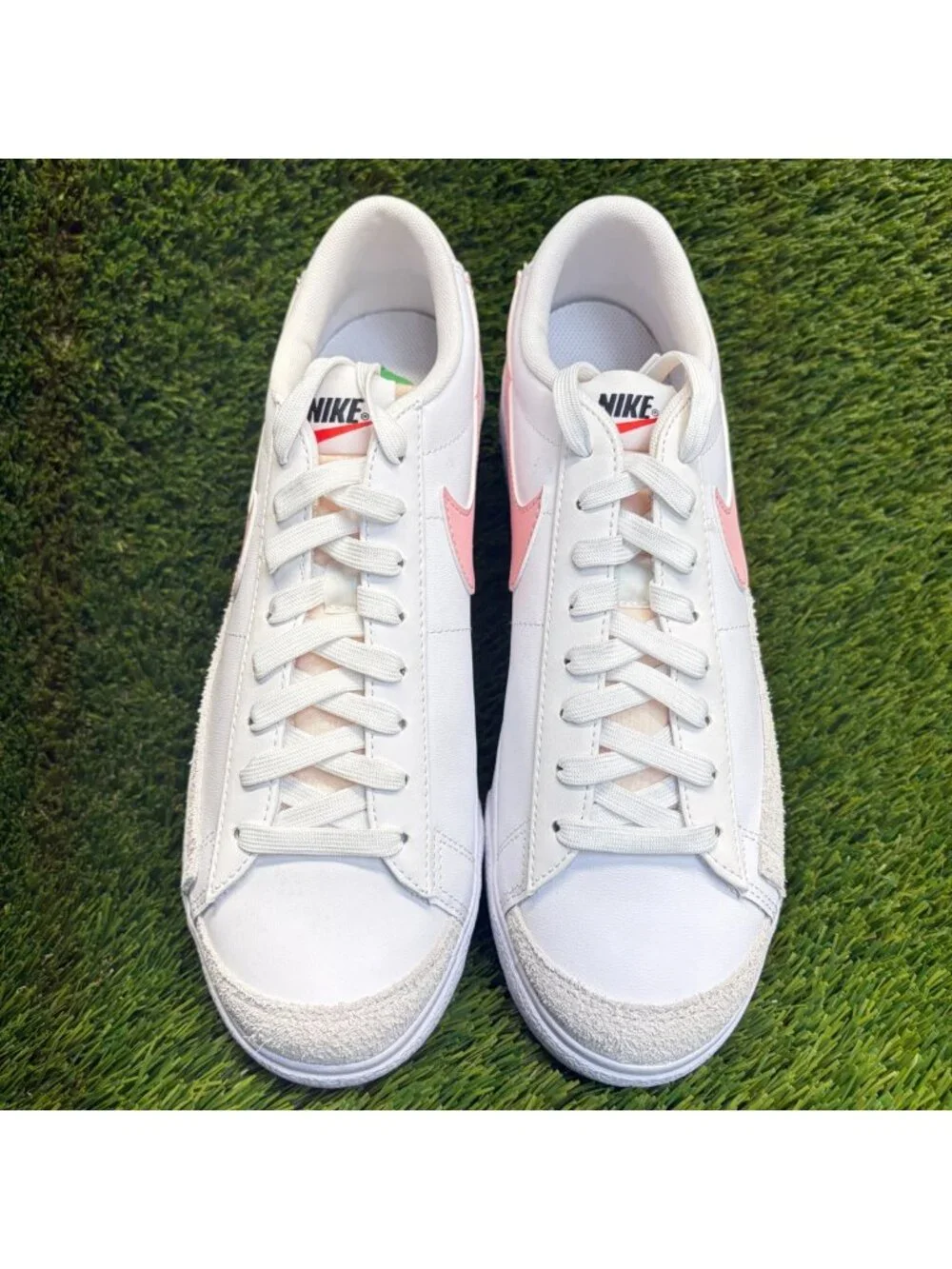 Nike Blazer Low Platform Womens Size 11.5 White Athletic Leather Shoes Sneakers